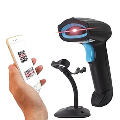 KILOGOGRAPH Bluetooth QR Code Scanner - Book Scanner for Personal Library Libib, 1D 2D Codes Scanners for Laptop Computer Mac iPhone Android, Wireless Bluetooth Bar Code Scanner (with Stand)