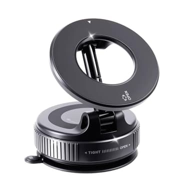 Yamhoy Vacuum Magnetic Suction Car Phone Holder Fold-able and and Hands-Free 360° Adjustable Rotation Phone Mount, Compatible with All Smartphones