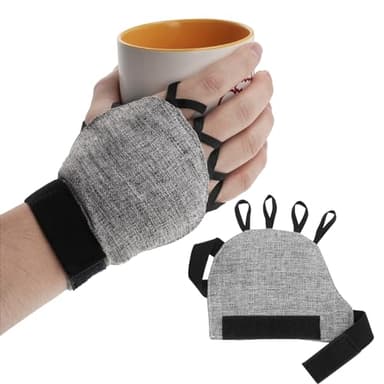 Zipcase Large Size Weighted Gloves for Tremors to Provide Hand Stability and Improve Hand Dexterity, Perfect Writing Weights & Hand strengthening Tool (1/2lb, Right） Gray
