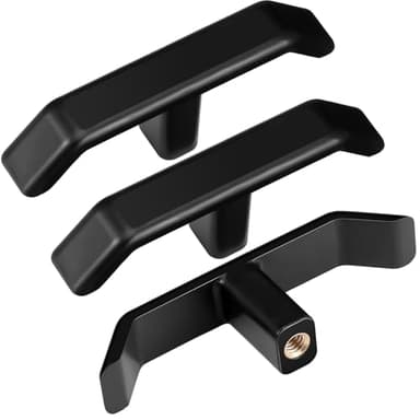 Wonderjune 3 Pack RV Waste Valve Handle Replacement, Valve Extension Rod RV Tank Pull Handle Replacement Forest River(Black)