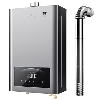 APUS Tankless Water Heater Propane, 140,000 BTU Indoor Installation Up to 6.8 GPM, Zero Cold Water Technology for Instant Hot Water on Demand, Smart Wi-Fi App Control