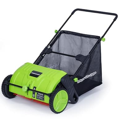Pickup Pro 2 Leaf & Lawn Sweeper – Push Powered Garden Sweeper for Grass Clippings, Leaves & Debris – Manual Push Yard Sweeper with Height Adjustment & Large Collection Hopper