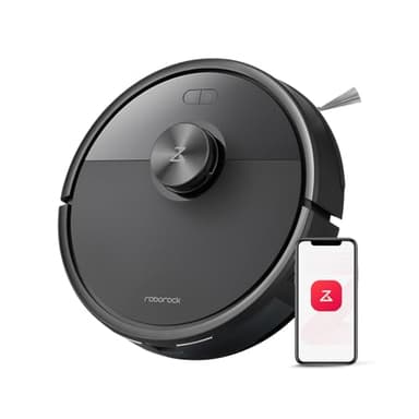 roborock Q7 M5 Robot Vacuum and Mop Combo, 10,000Pa HyperForce Suction, Robotic Vacuum Cleaner, Dual Anti-Tangle System, APP-Controlled Mopping, LiDAR Navigation, for Pet Hair and Carpet, Black