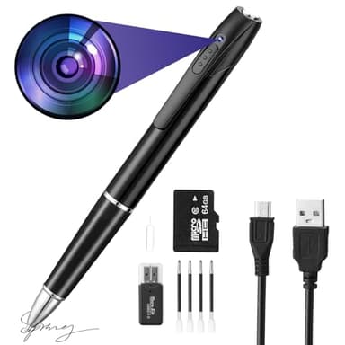 3D-PAS Hidden Spy Camera, 64GB Body Cam, Mini Camera with 1080P HD, Rechargeable Small Pocket Cam, Portable Pocket Camera, Small Video Recorder