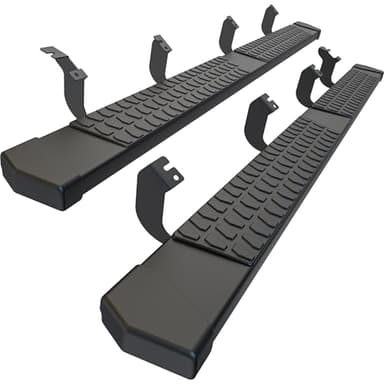 6 Inches Running Boards Side Steps Compatible with 2022-2026 Toyota Tundra Crewmax Cab 4 Full Size Doors, Black Textured Aluminum Nerf Bars