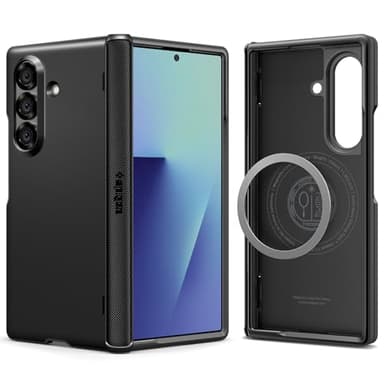 Spigen for Galaxy Z Fold 7 Case, Slim Armor Pro MagFit [Hinge Protection] [Fast Wireless Charging/Magnet for Galaxy] - Black