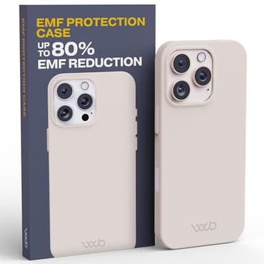 WAVEBLOCK EMF Protection Silicone iPhone Case Compatible with iPhone 16 Pro, Radiation Blocker, 5G Shield Reduction, Lightweight, USA Patented and Tested in FCC Lab, Stone