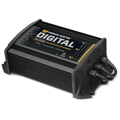 Minn Kota 1823155 MK 315D Digital On-Board Marine Battery Charger, 3 Bank x 5 Amps