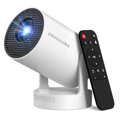Mini Portable Projector with Wifi6 and Bluetooth, 4K Projector Support 5w Sound Base Speaker, 160 ANSI, Android 11, Auto Vertical Keystone 210°Rotatable Proyector for Home Bedroom Outdoor HY300 ULTRA