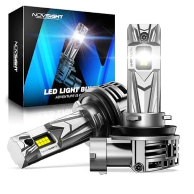 NOVSIGHT 𝗛𝟭𝟭/𝗛𝟵/𝗛𝟴 Fog Light Bulbs, Ultra Bright 600% Upgrade with 1:1 Halogen Fit, 140W 6500K Cool White, 50,000 Hour Lifespan, Plug and Play, 98% CANBUS Ready, Pack of 2
