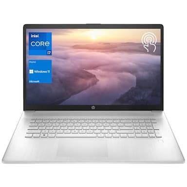 HP Essential 17t Business Laptop, 17.3" HD+ Touchscreen Display, Intel Core i7-1355U (> R5 7430U) High-Performance Tier Processor, 32GB RAM, 2TB SSD, HDMI, Fingerprint Reader, Wi-Fi 6, Windows 11 Home