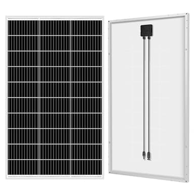 DOKIO Monocrystalline Solar Panel Size 150W 18V for 12V System, Aluminum Frame, MC4 Connector, Pre-Drilled Holes for RV, Boat, Roof, Off-Grid Power