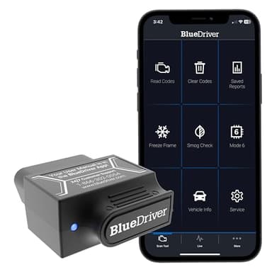 BlueDriver Bluetooth Pro OBDII Scan Tool for iPhone & Android - No Subscription Fee - OBD2 Car Scanner and Code Reader - Diagnose Check Engine, ABS, SRS, Airbag & 7000+ Issues on Vehicles 1996+