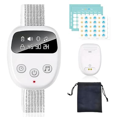 Lultrloyra Wireless Bedwetting Alarm for Children and Adults, Rechargeable Bed Wetting Alarm for Kids, Night Potty Training Device for Boys and Girls, Wetness and Enuresis Reminder Device for Elderly