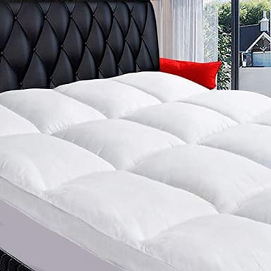 COONP Queen Mattress Topper, Extra Thick Pillowtop, Cooling and Plush Mattress Pad Cover Cotton Top Bed Topper Protector with 8-21 Inch Deep Pocket