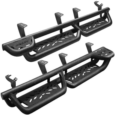 BINARY STAR Running Boards Compatible with Vehicle 2022-2026 Toyota Tundra CrewMax Cab. 6 Inch Tundra Step Bars Carbon Steel Nerf Bars, Bed Access Side Steps Step Rails.