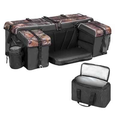 KEMIMOTO ATV Bag, 83L Large ATV Cargo Bag with Cooler, 4 Wheeler Storage Rear Rack Bag Universal Compatible with Polaris Sportsman Fourtrax Can-Am Kawasaki Arctic Cat CFMOTO