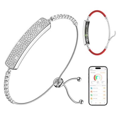 RIFESI Smart Bracelet for Women, Health Activity Fitness Trackers, 24/7 Heart Rate, HRV, Blood Oxygen & Stress Monitor, 24H Sleep Tracker, Free APP for iOS & Android, Silver