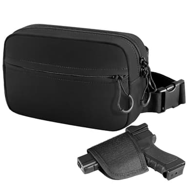 FUNANASUN Everyday Fanny Pack For Men & Women Concealed Carry Bag For Men Crossbody Bag With Adjustable Waist Belt, Travel, Work, Outdoor, Edc Gear, Hiking
