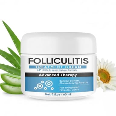 Folliculitis Treatment Cream, Effective Folliculitis Cream for Body & Scalp, Face and Scalp, Fast-Acting & Gentle Reduce Severe Foliculitis, Mild Ingredients, Refreshing Daily Use for Men Women