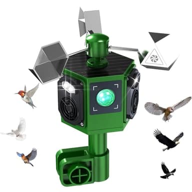 2026 Solar Ultrasonic Bird Repellent Devices Outdoor&Bird Scare Device with Reflective Bird Repeller-Reflective Rotating Goose Deterrent Suitable for Long-Term use in Outdoor Settings