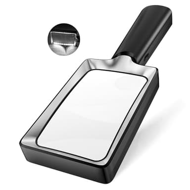 Magnifying Glass with Light, 20 LED Large Handheld Lighted Magnifier Rectangle Illuminated Magnifying Glass for Seniors Reading, Low Vision, Close Work & Inspection