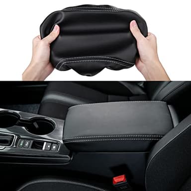 CKE Compatible with Honda Civic 2026 2025 2024 2023 2022 with CVT Car Center Console Armrest Cover Armrest Storage Box Lids Seat Cover Protector -Black (Gray line)