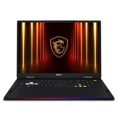 msi Raider A18 HX 18” 120Hz UHD+ Gaming Laptop: AMD Ryzen 9-9955HX3D, NVIDIA Geforce RTX 5090, 64GB DDR5, 2TB NVMe SSD, Type C, Wi-Fi 7, Win 11 Pro: Black A9WJG-052US