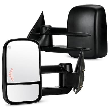 Towing Mirrors Rear View Mirrors fit for 2003 2004 2005 2006 2007 Chevy Silverado GMC Sierra 1500 2500 3500 HD Classic, 03-04 Silverado Sierra 2500 Power heated Tow Side Mirror