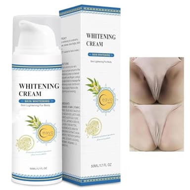 Skin Whitening Cream Bleaching Cream for Body Intimate Area, Private Parts, Underarm, Knees, Elbows, Inner Thigh, Bikini Areas, Bikini Line, Lightening Dark Spot Remover For Intimate Part (1.7FL OZ)