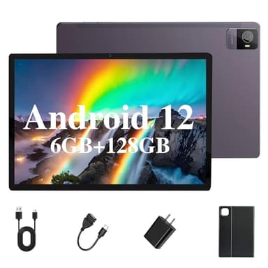 Android Tablet with SIM Card Slot Unlocked, 10.51 inch Large Screen Tablet with Talk Capability, 4G LET Cellular Network, GPS, 6GB RAM+128GB, Wi-Fi/BT5.0 /Protective Case Included
