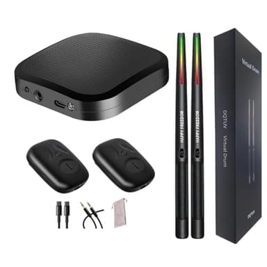 Air Drumsticks, 3D Motion Sensing Virtual Drum Kit with RGB Lights, Portable Silent Practice for Kids, Teens & Adults, Fun Gift for Beginners & Music Lovers