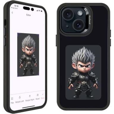 Keefrash Smart Ink Phone Case for iPhone 16 Plus-4.0" HD Four Color E Ink Screen with NFC Transfer,DIY Photo Display Digital Phone Case,Custom Phone Protective Case,Anti-Drop Water-Resistant