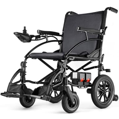 Zurcheel SLF30 Electric Wheelchairs for Adults, Foldable Durable Motorized Wheelchair with 19 Inch Seat and Supports Up to 300 lbs Airline Approved(40 Lbs, Grey)