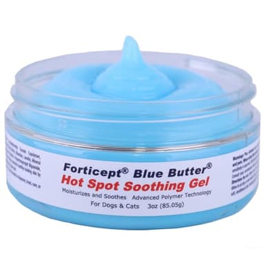Forticept BlueButter Dog Wound Care Gel, Hot Spot Treatment for Dogs, Itch Relief, Moisturizing, Prevents Infection, Scratches & Skin Ulcers, Cracked Paw Pads Gel, 3 Ounces (3 OZ)