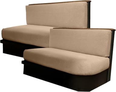 Hudson Comfort RV Dinette Cushion Covers - Microfiber Stretchable Fabric Designed to Fit Wide Variety of Seats - Camper Cushion Slipcovers - Includes 2 Backrest Covers & 2 Bench Covers (Sand, 2 Sets)