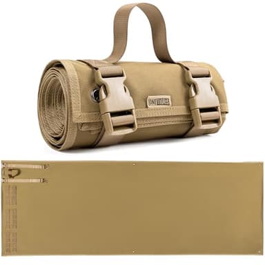 OneTigris Shooting Mat - Roll-up Shooting Mat Prone Shooter Mats Tactical Shooting Blanket Mat for Range Shooting Hunting (Non-Padded - Brown)