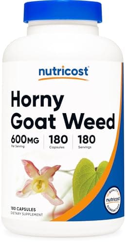 Nutricost Horny Goat Weed Extract (Epimedium) - 180 Capsules, 180 Servings, 600mg Per Capsule