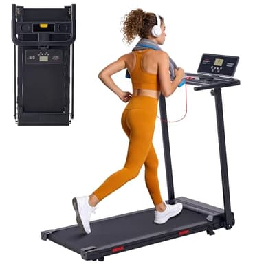 POTUPUS Walking Pad with Handle Bar, 0.6-10MPH Walking Pad Treadmill for Home Small, 3.5HP Portable Small Running Treadmill with Handles, Big Screen, 400LBS