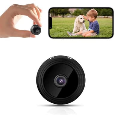 Hidden Cameras - Spy Cam - WiFi 1080P HD Camera with Motion Detection and Night Vision, Phone App Alerts for Indoor/Outdoor Wireless Surveillance, Baby,Car & Pet Monitoring Black (Exclude SD Card)