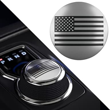GRIDREADY Stainless Steel Shift Knob Badge for 2013-2020 Ram 1500 Accessories Also fits Rebel. Shifter Trim Plate Compatible with 2019-2020 2500 Trucks and 2014-2017 Dodge Durango