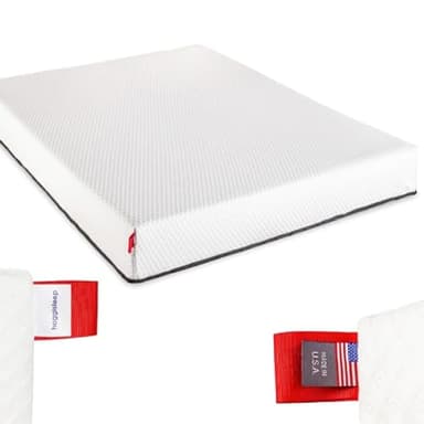 hoggisleep Short Queen - 10 Inch RV Mattress - 60x74, Aquasoft Memory Foam Mattress, Medium Firm, Breathable Diamond Soft Cover Fabric, Certified Only Safe Foams, Bed in a Box Mattress, Made in USA