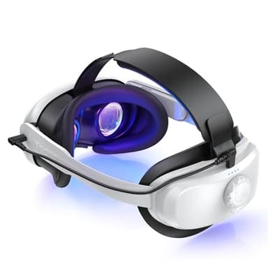 YOGES Battery Head Strap Compatible with Meta Quest 3 & Quest 3S, Rechargable Headstrap to Extend Playtime and Comfort for VR Headset Compatible with Oculus/Meta Quest 3S Accessories