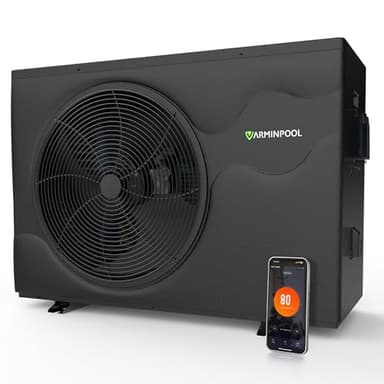 VARMINPOOL 65000BTU Inverter Pool Heat Pump for Inground Pools up to 20,000 Gals, WiFi Capable and Timer Function Controller Electric Pool Heater, Heating & Cooling, V18 Pro