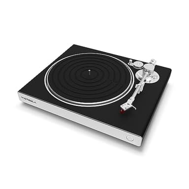 Victrola Stream Carbon - Wi-Fi Streaming 2-Speed Turntable with Bluetooth, Works with Sonos, UPnP Wi-Fi Streaming, Roon Ready Relay, Ortofon 2M Red Cartridge & Carbon Fiber Tonearm (White/Silver)