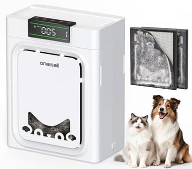 oneisall Air Purifiers for Home Pets with Double-Sided HEPA Washable Filters,Large Room Up To 2200Ft²,Air Purifier for Pet Hairs,Dander Odor Allergies Pollutant Smoke Dust,PP02