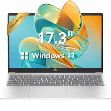 HP 2026 17 inch laptops, 16GB RAM 512GB SSD, Intel Core i3-N305, 17.3" FHD IPS, Up to 9.5 Hours Battery Life–Business Laptop for Work & Students, Type-c, Windows 11 with Office 365 for The Web