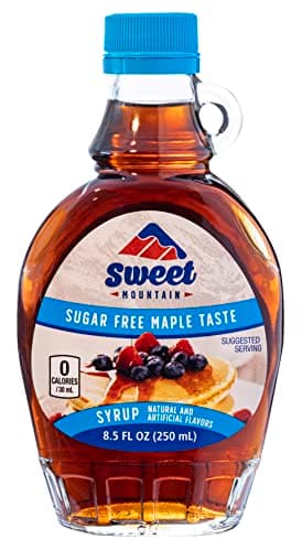 Sweet Mountain - Sugar Free Maple Taste Syrup (8.5 FL OZ) | Keto Friendly, 0g Carbs, 0 Calories, Diabetic Friendly
