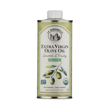 La Tourangelle, Organic Extra Virgin Olive Oil, Cold-Pressed, Smooth & Fruity, Early Harvest for High Antioxidants From Spain, 25.4 Fl Oz