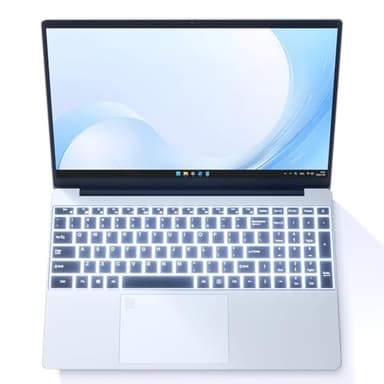 Auusda Business Laptop Computer for Work, Notebook PC for College Students, 15.6" FHD Display, 4-Core Processor, Backlit Keyboard, Fingerprint ID, Up to 10TB Storage, 16GB DDR4 RAM, 1TB NVMe, Silver